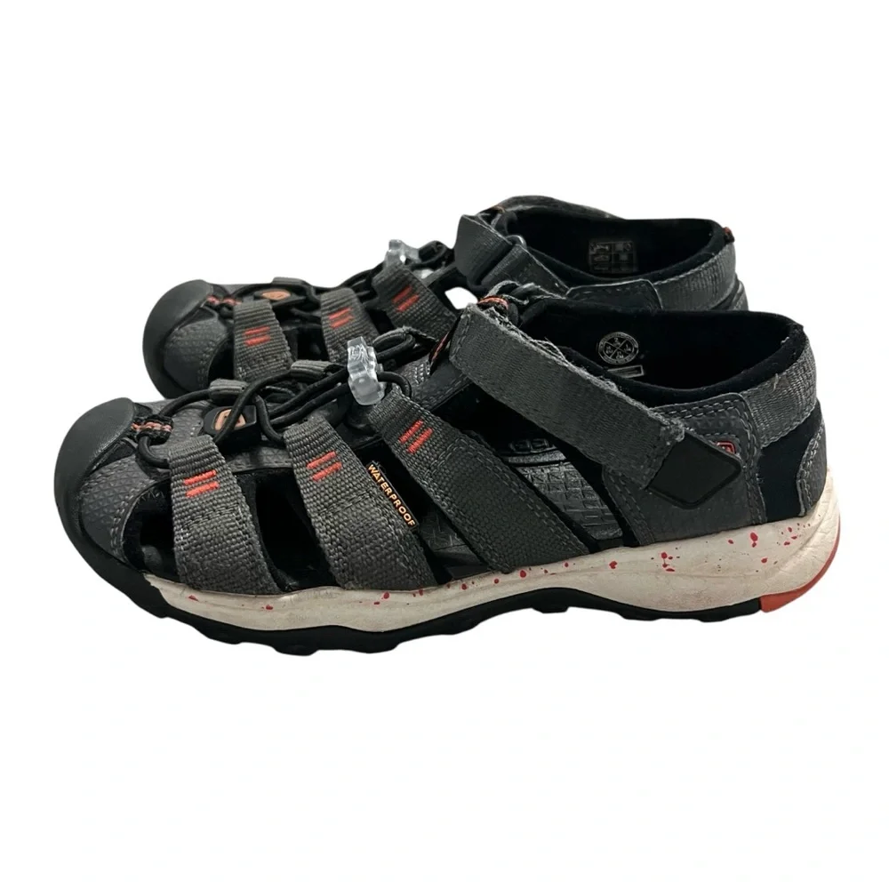 Keen Newport NEO H2 Sz 2 Grey & Orange Closed Toe Sandals